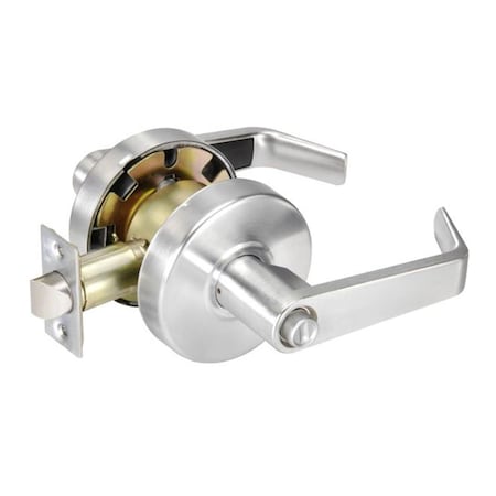 Gan Eden 2.75 in. Backset Commercial Privacy Augusta Lever Grade 2 Cylindrical Lock, Satin Chrome GA1635240
